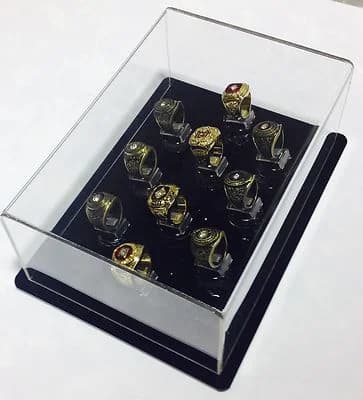 10 Ring Championship Ring Display Case - 10 Ring Display Case Championship Rings