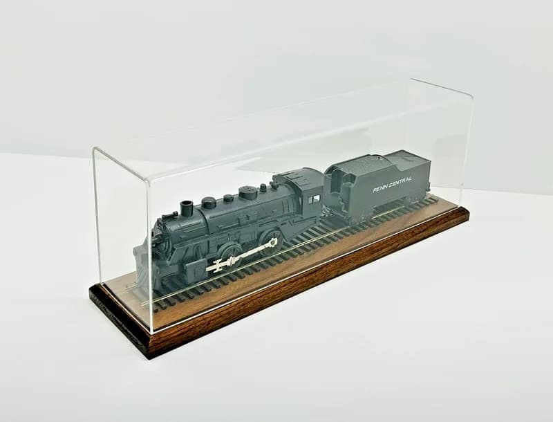 30" O Scale Model Train Display Case, Walnut Base