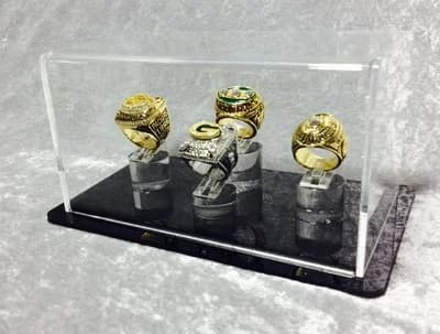 4 Ring Championship Ring Display Case - 4 Ring Display Case Championship Rings