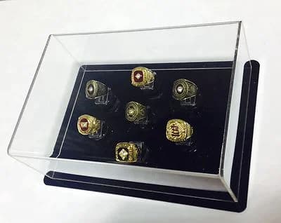 7 Ring Championship Ring Display Case - 7 Ring Display Case Championship Rings