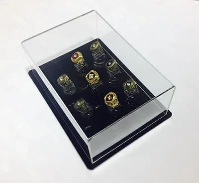 8 Ring Championship Ring Display Case - 8 Ring Display Case Championship Rings