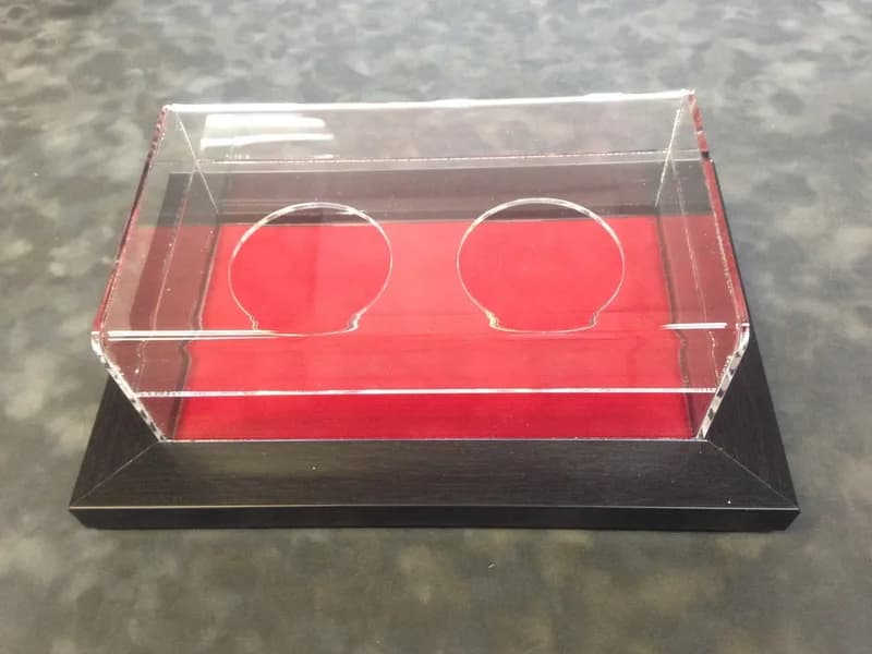 Double Baseball Display, Wall Mount Baseball Display Case Horizontal or Vertical